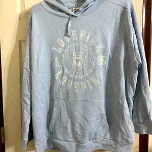 Victoria Secret light blue hoodie sweatshirt XXL